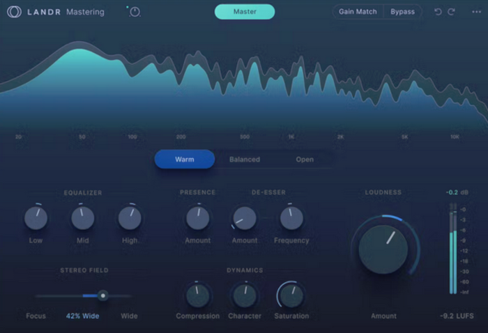 LANDR Mastering Plugin