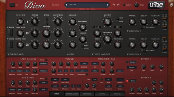 u-he Diva Virtual Analog Synth Plug-in